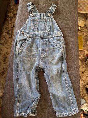 GAP Light Blue Kids Denim Overalls with Chest Pocket